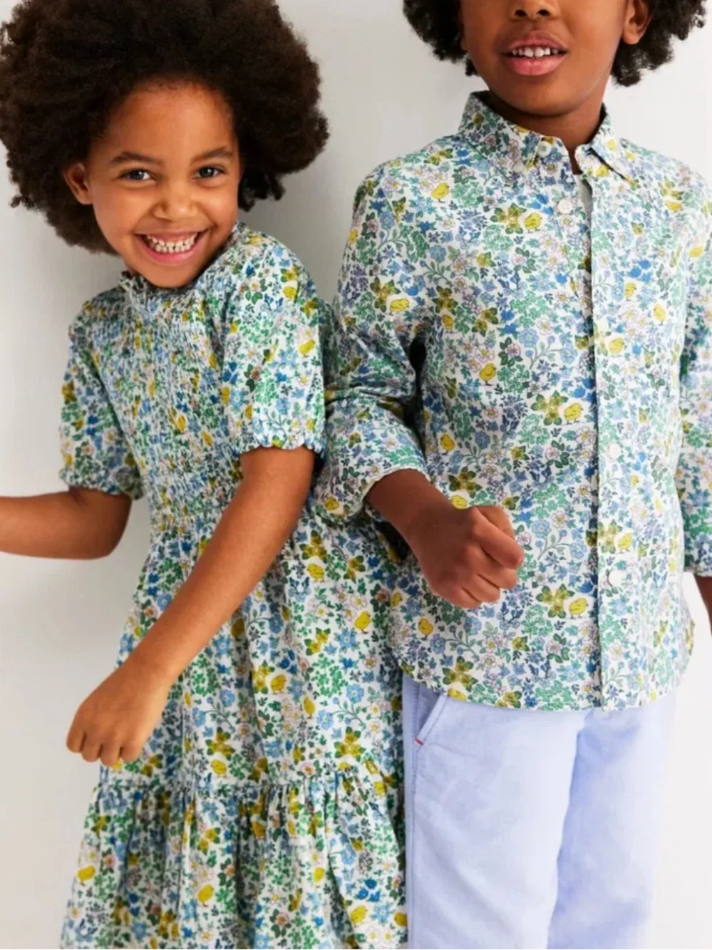 Mini Boden Aurora Shirred Twirly Dress